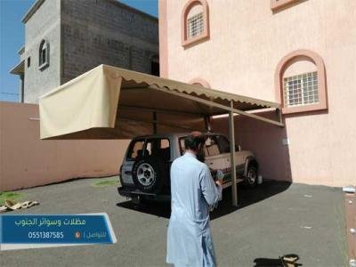 مظلات سيارات متحركه فخمه حديد حديثه